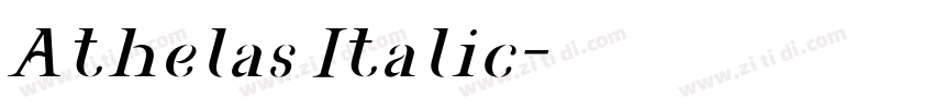 Athelas Italic字体转换